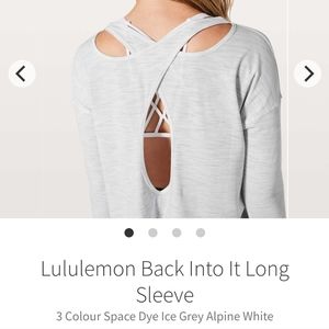 NWOT Lululemon Back Into It Long Sleeve size 10